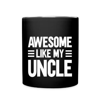 Genial wie mein Onkel - Tasse einfarbig - Schwarz - Vorne