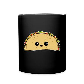 Taco Cuisine Mexicaine Mexique Kawaii Enfant Sucré - Mug uni - noir - Devant