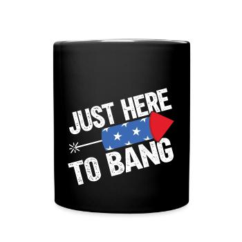 Juste ici pour frapper - Mug uni - noir - Devant