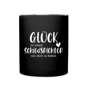 Schiedsrichter Sport Sportart Schiri Fußball - Tasse einfarbig - Schwarz - Vorne