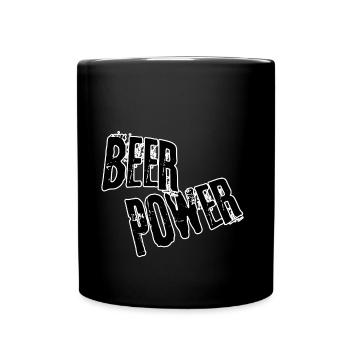 Puissance de la bière - Mug uni - noir - Devant