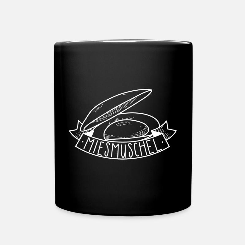 Miesmuschel old School tattoo - Tasse einfarbig - Schwarz