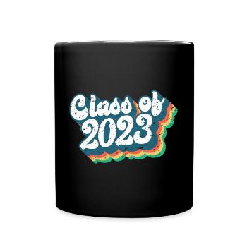 Cadeau de fête de fin d’études de la promotion 2023 pour lui et elle - Mug uni - noir - Devant