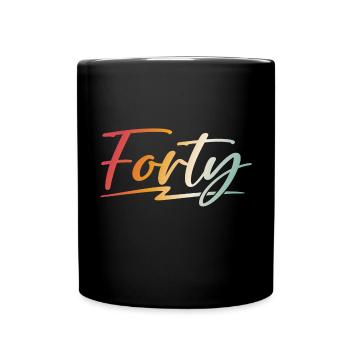 Cadeau 40e anniversaire 40 ans - Mug uni - noir - Devant