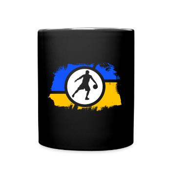 basketball basketballer dunking-king - Tasse einfarbig - Schwarz - Vorne