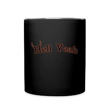 Hell Yeah - Tasse einfarbig - Schwarz - Vorne