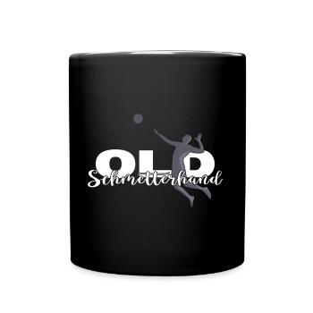 VOLLEYBALL Volleyballer-OLD SCHMETTERHAND - Tasse einfarbig - Schwarz - Vorne