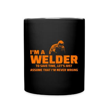 Welding Welder Metal Construction Ironworker - Full Colour Mug - black - Front
