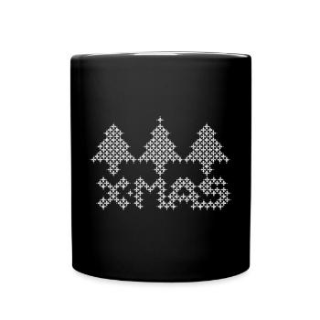 Arbre de Noël Icône graphique de Noël - Mug uni - noir - Devant