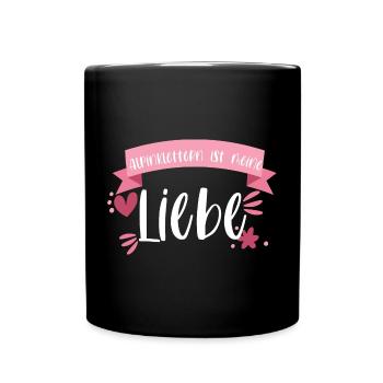 Klettern Alpinklettern Liebe Berge Geschenk - Tasse einfarbig - Schwarz - Vorne