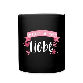 Klettern Bouldern Bergsteigen Berge Liebe Geschenk - Tasse einfarbig - Schwarz - Vorne