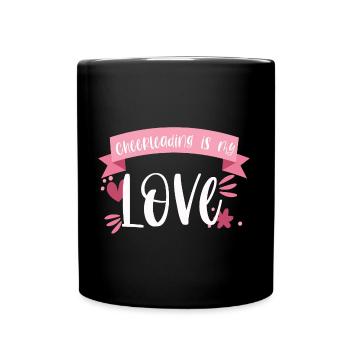 Cheerleading Cheerleader Liebe Geschenk - Tasse einfarbig - Schwarz - Vorne