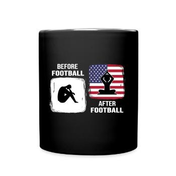 joueur de football américain - Mug uni - noir - Devant