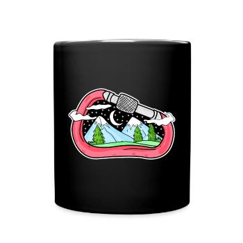 Mountain Mountains Mountain Peaks - Full Colour Mug - black - Front