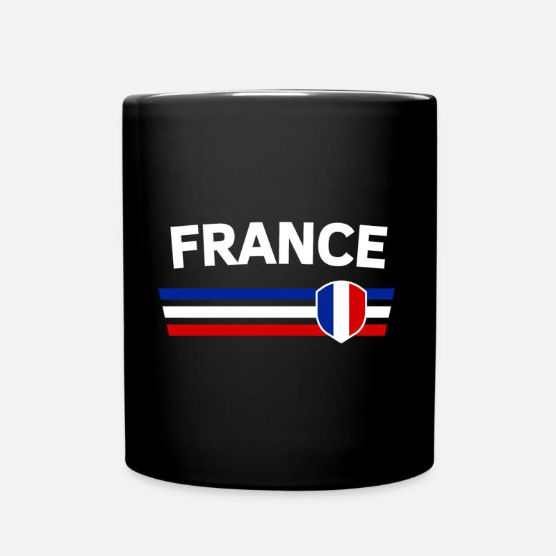 Tshirt des supporters français/trikot pour les compétitions mondiales - Mug uni - noir