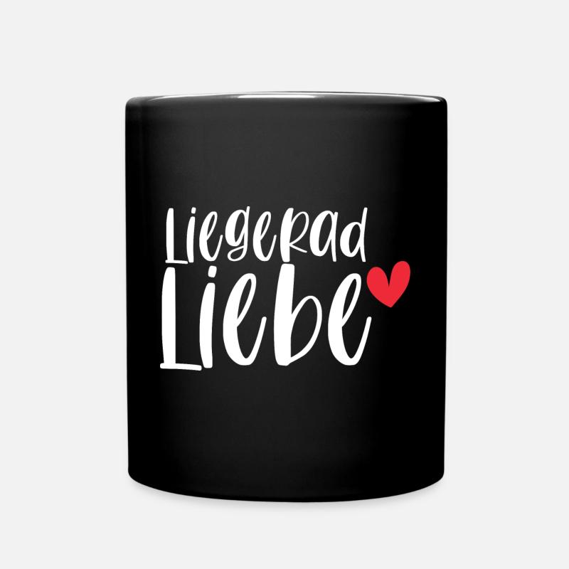 Fahrrad Liegerad Liebe Radsport Sport Geschenk - Tasse einfarbig - Schwarz
