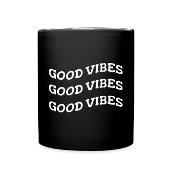 gute Stimmung - Tasse einfarbig - Schwarz - Vorne