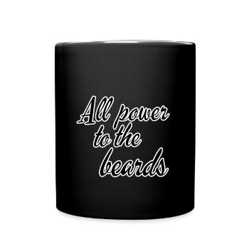 All power to the beards - Full Colour Mug - black - Front