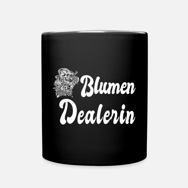 Blumen Dealerin - Tasse einfarbig - Schwarz