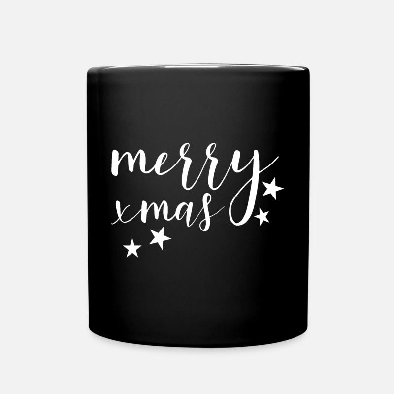 Merry Xma's Merry Christmas - Full Colour Mug - black