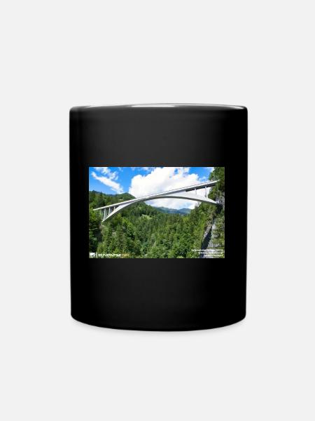 Salginatobel Bridge - Full Colour Mug - black