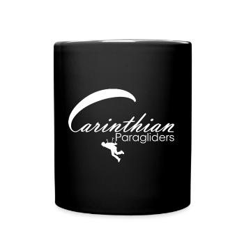 Carinthian Paragliders Logo white - Full Colour Mug - black - Front