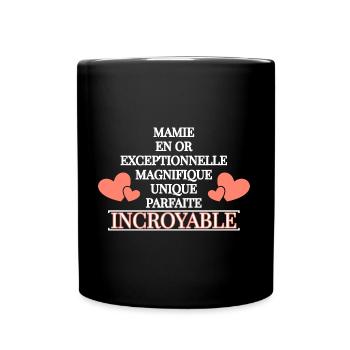Mamie en or et incroyable - Mug uni - noir - Devant
