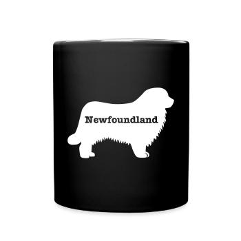 Neufundland - Tasse einfarbig - Schwarz - Vorne