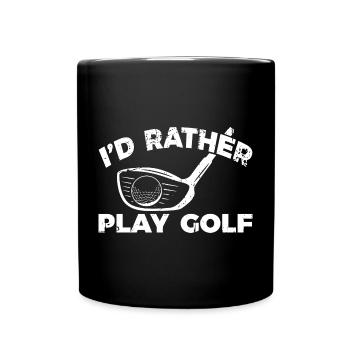 Golf Fan - Tasse einfarbig - Schwarz - Vorne