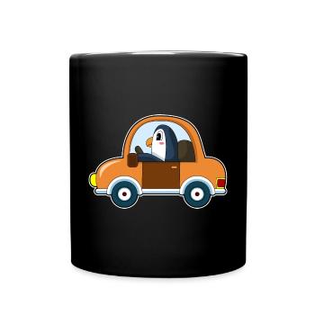 Penguin Car - Full Colour Mug - black - Front