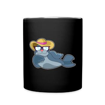 Seal Sunglasses - Full Colour Mug - black - Front