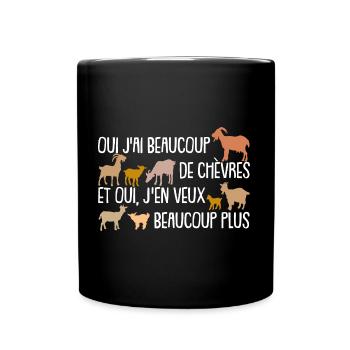 Ja ich will noch mehr Ziegen ich liebe Ziegen - Mug uni - noir - Devant