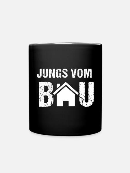Jungs vom Bau - Tasse einfarbig - Schwarz