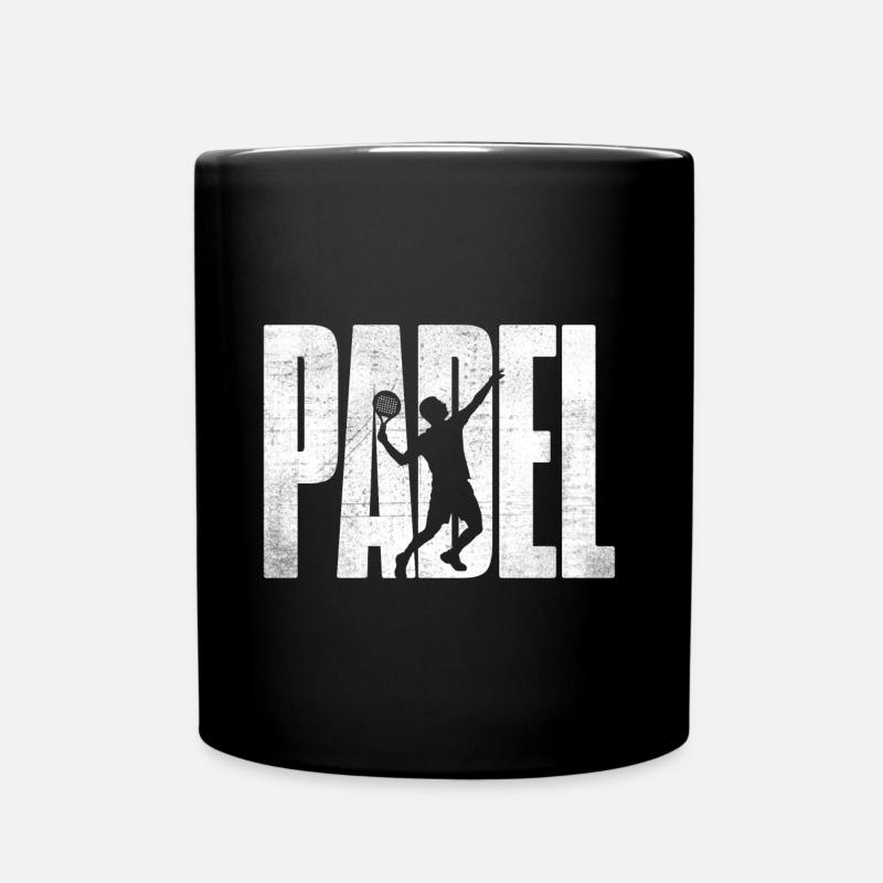 Lettrage de padel de joueur de padel - Mug uni - noir