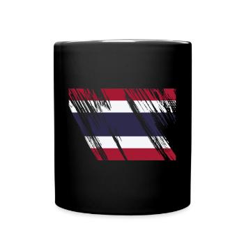 Drapeau de la Thaïlande - Mug uni - noir - Devant
