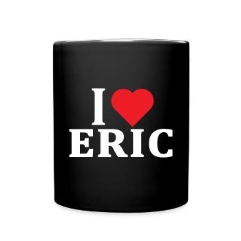 t-shirt I love Eric t-shirt gift idea - Full Colour Mug - black - Front