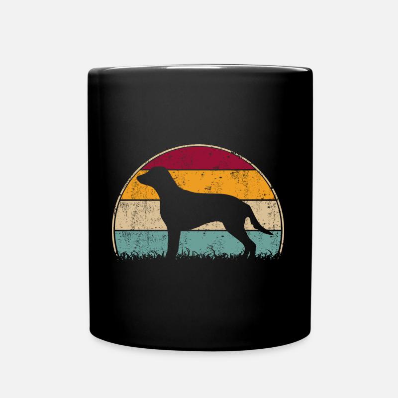 Curly Coated Retriever Vintage Retro - Tasse einfarbig - Schwarz