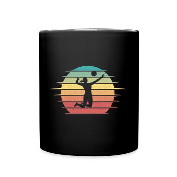 Volleyball Player Volleyball Player Girls Volleyball - Full Colour Mug - black - Front
