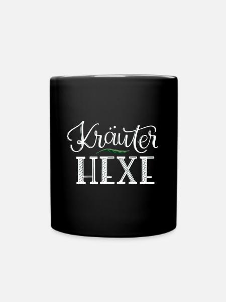 Kräuterhexe - Tasse einfarbig - Schwarz
