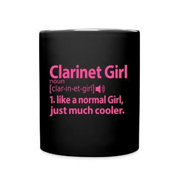 Joueuse de clarinette Dictons de joueur de clarinette - Mug uni - noir - Devant