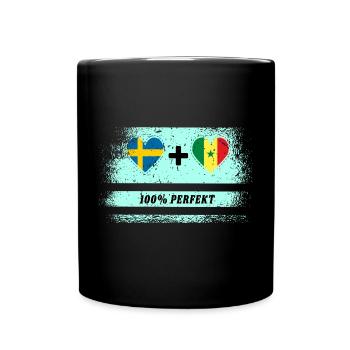 Sénégal et Suède 100 % Parfait / Cadeau - Mug uni - noir - Devant