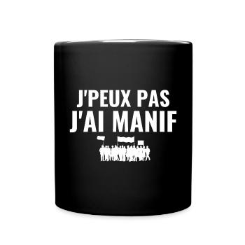 réforme des retraites, manifestation - Mug uni - noir - Devant