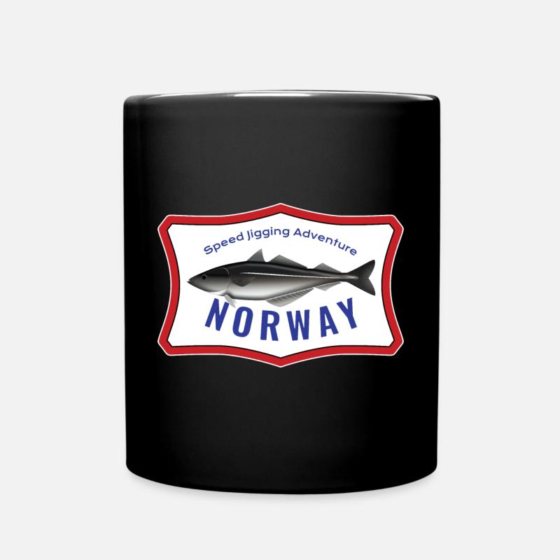 Norway Speed Jiggung Adventure Seelachs Geschenk - Tasse einfarbig - Schwarz