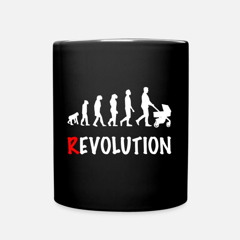 révolution papa poussette naissance - Mug uni - noir