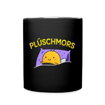 Plüschmors Norddeutschland plattdeutsch Bienen - Tasse einfarbig - Schwarz - Vorne