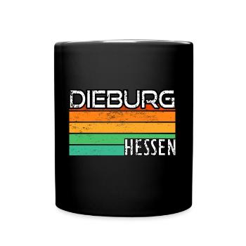 Dieburg Hessen Retro Grunge - Tasse einfarbig - Schwarz - Vorne