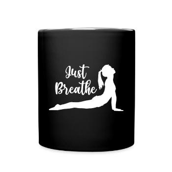 Yoga Geschenkidee - Namaste - Tasse einfarbig - Schwarz - Vorne