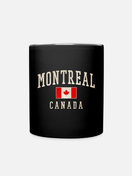 Drapeau de Montréal, Canada, en détresse - Mug uni - noir