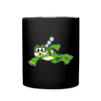 Frosch Taucher Schwimmbrille Tauchen - Tasse einfarbig - Schwarz - Vorne