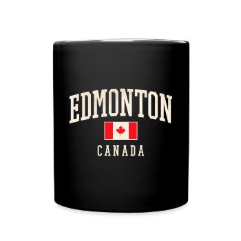 Conception du drapeau de la ville d’Edmonton, au Canada - Mug uni - noir - Devant